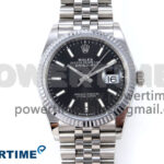 DateJust 36 126234 QF 1:1 Best Edition 904L Steel Black Stick Dial on SS Jubilee Bracelet VR3235