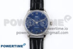 Portugieser Automatic SS IW501704 APSF 1:1 Best Edition Blue Dial on Black Leather Strap A52011