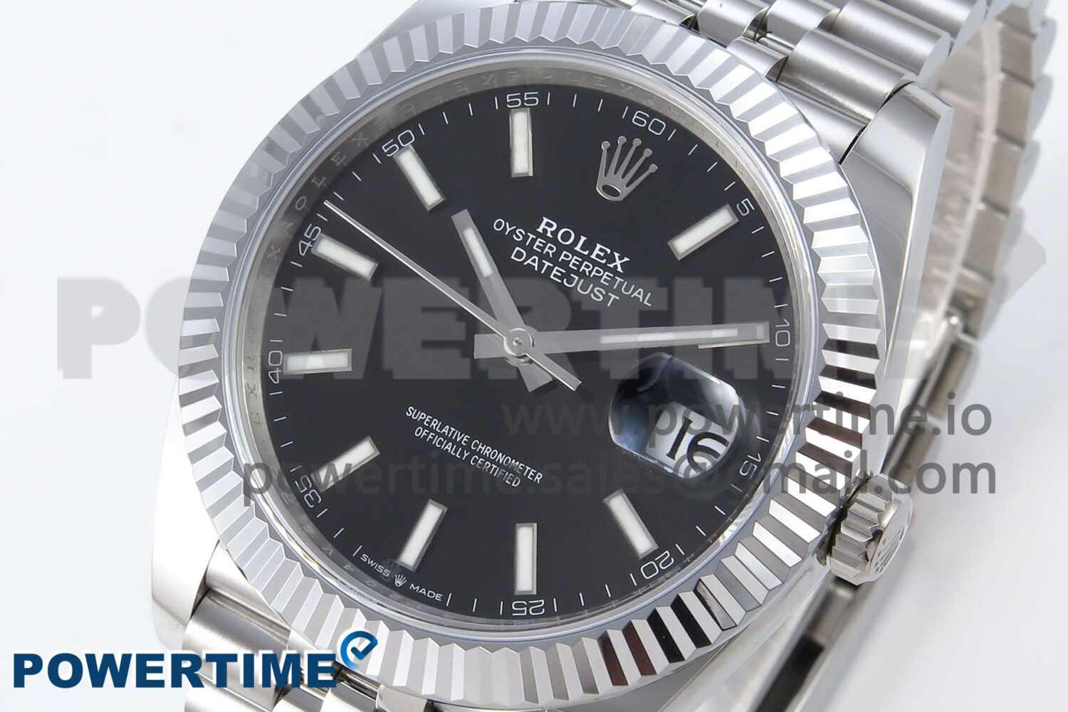 DateJust 41 126334 QF 1:1 Best Edition 904L Steel Black Stick Dial on SS Jubilee Bracelet VR3235 - Image 3