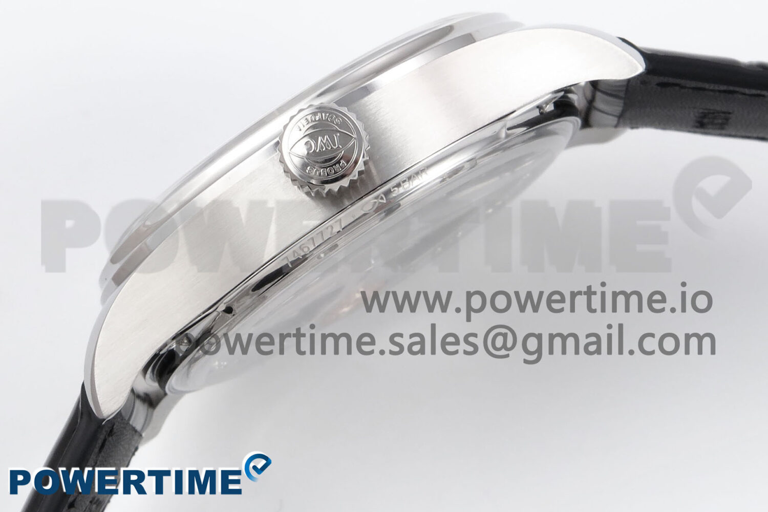 Portugieser Automatic SS IW501704 APSF 1:1 Best Edition Blue Dial on Black Leather Strap A52011 - Image 6