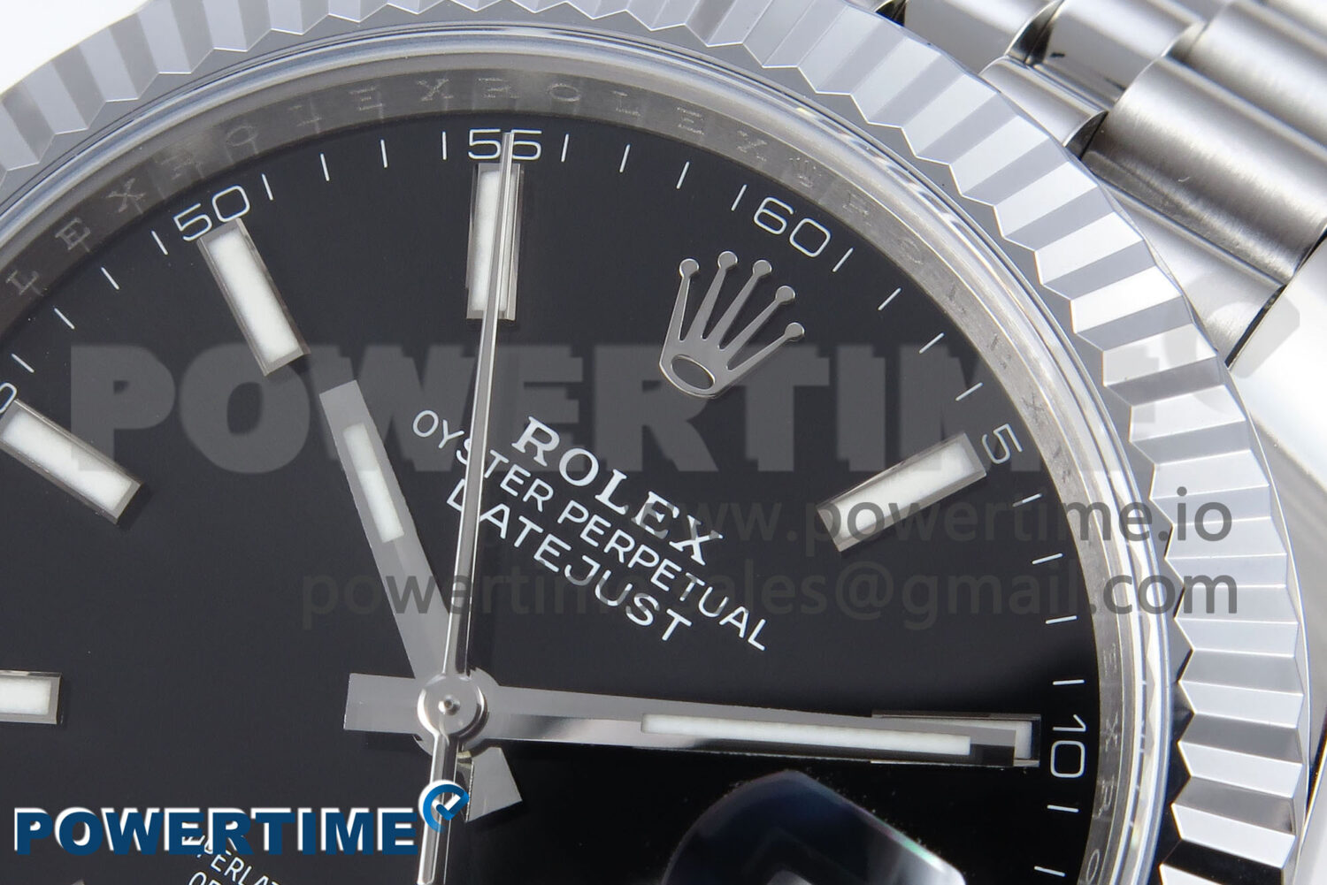 DateJust 41 126334 QF 1:1 Best Edition 904L Steel Black Stick Dial on SS Jubilee Bracelet VR3235 - Image 4