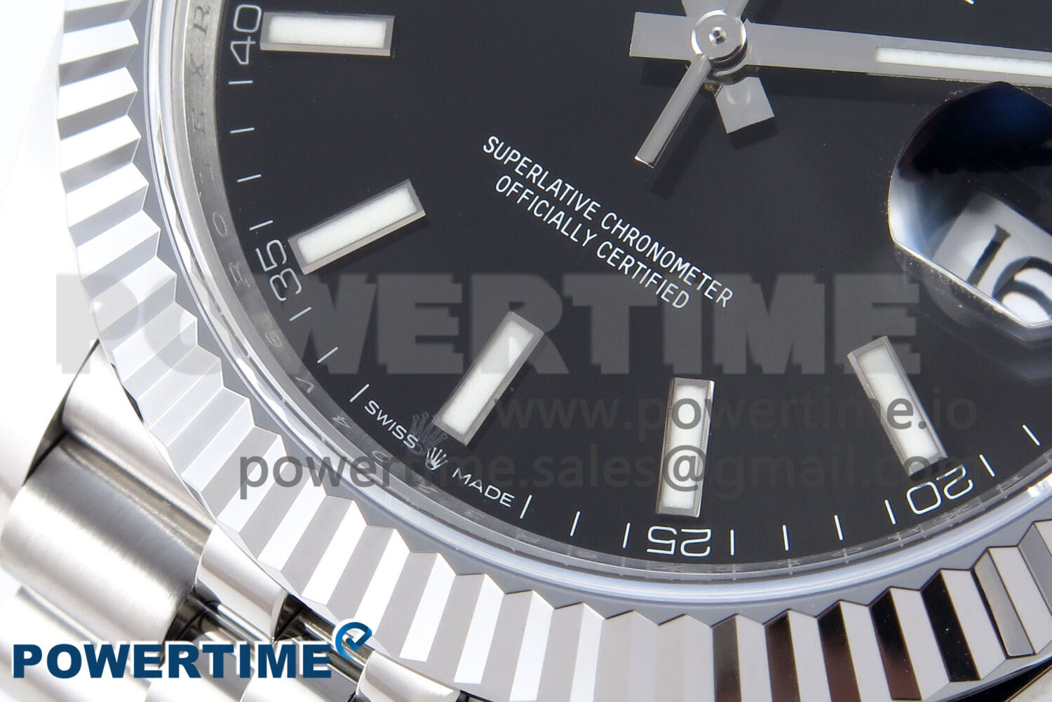 DateJust 41 126334 QF 1:1 Best Edition 904L Steel Black Stick Dial on SS Jubilee Bracelet VR3235 - Image 5