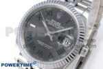 DateJust 36 126234 QF 1:1 Best Edition 904L Steel Gray Dial Green Roman Marker on SS Jubilee Bracelet VR3235 - Image 3