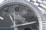 DateJust 36 126234 QF 1:1 Best Edition 904L Steel Gray Dial Green Roman Marker on SS Jubilee Bracelet VR3235 - Image 4