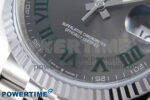 DateJust 36 126234 QF 1:1 Best Edition 904L Steel Gray Dial Green Roman Marker on SS Jubilee Bracelet VR3235 - Image 5