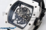 RM055 White Ceramic T+F 1:1 Best Edition Black Skeleton Dial on Black Rubber Strap RMUL2 Super Clone - Image 3