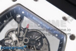RM055 White Ceramic T+F 1:1 Best Edition Black Skeleton Dial on Black Rubber Strap RMUL2 Super Clone - Image 4