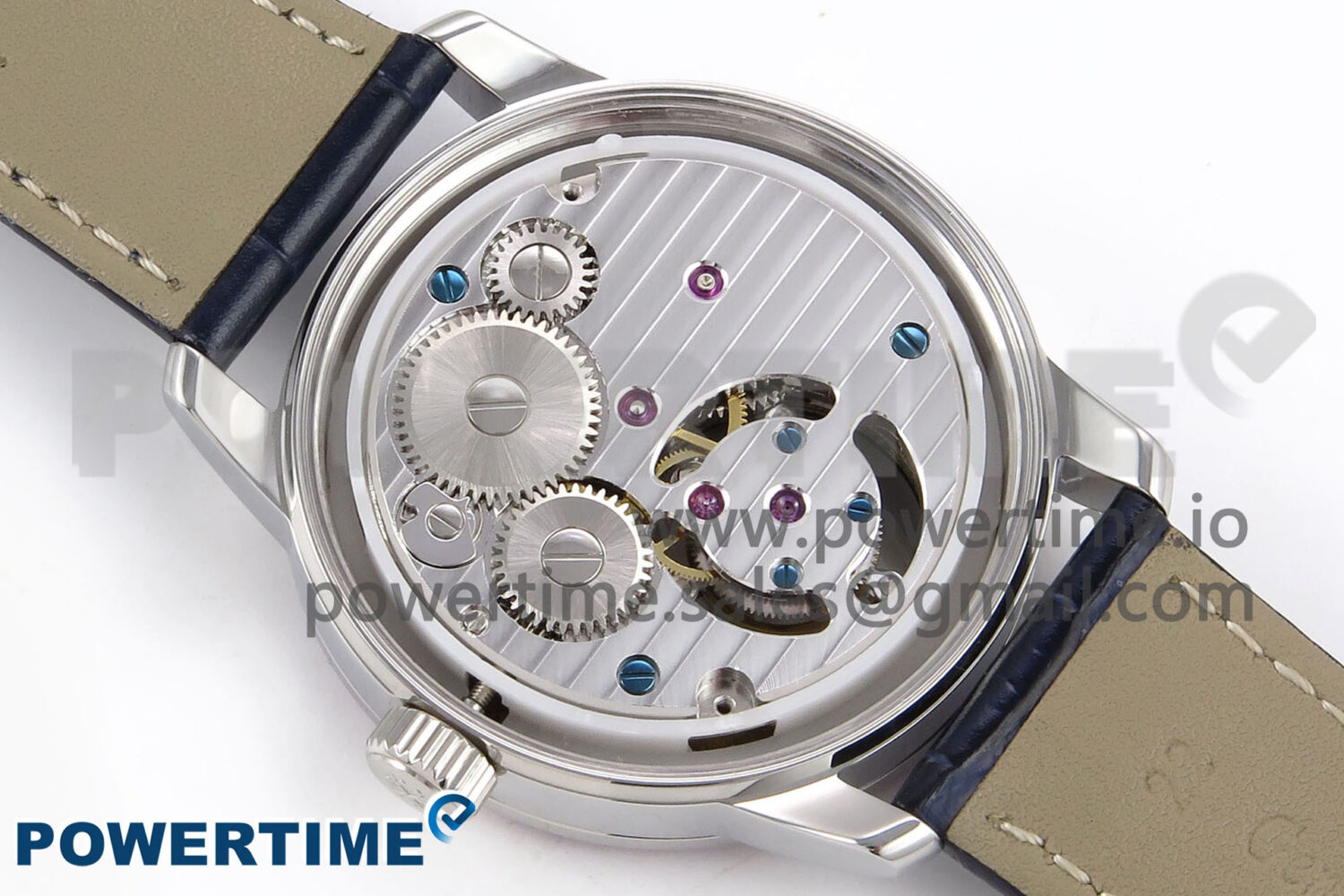 PP Tourbillon SS Rainbow Bezel RMSF Edition Black Starry Dial on Blue Leather Strap - Image 9