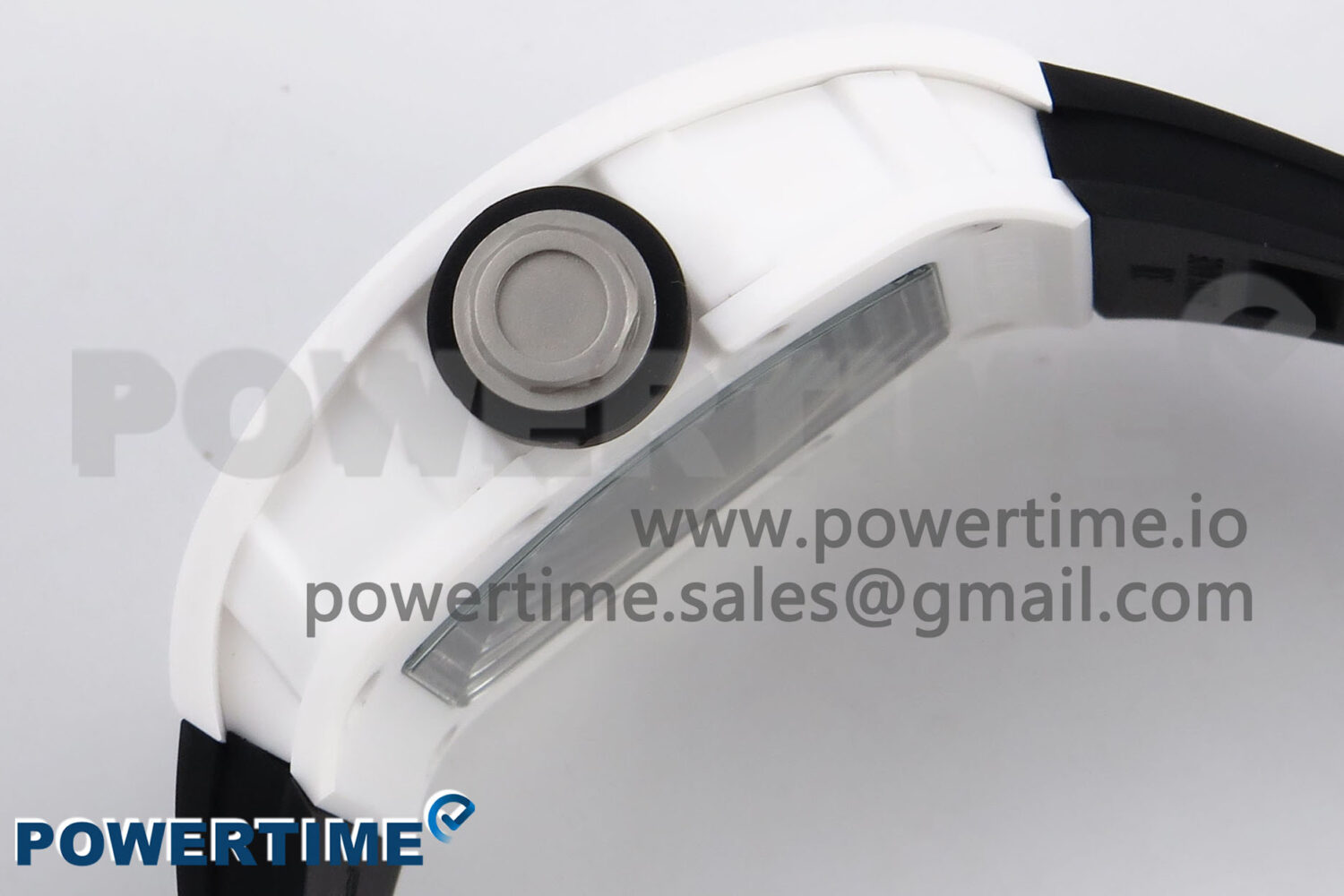 RM055 White Ceramic T+F 1:1 Best Edition Black Skeleton Dial on Black Rubber Strap RMUL2 Super Clone - Image 6
