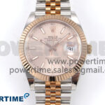 DateJust 41 126331 EWEF 1:1 Best Edition RG Stick Dial on SS/RG Jubilee Bracelet A3235