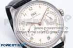 Portugieser Automatic 42mm SS APSF 1:1 Best Edition White/RG Dial on Black Leather Strap A52011 - Image 2