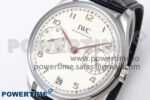 Portugieser Automatic 42mm SS APSF 1:1 Best Edition White/RG Dial on Black Leather Strap A52011 - Image 3