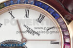 PP Tourbillon RG Rainbow Bezel RMSF Edition White Dial on Brown Leather Strap - Image 4