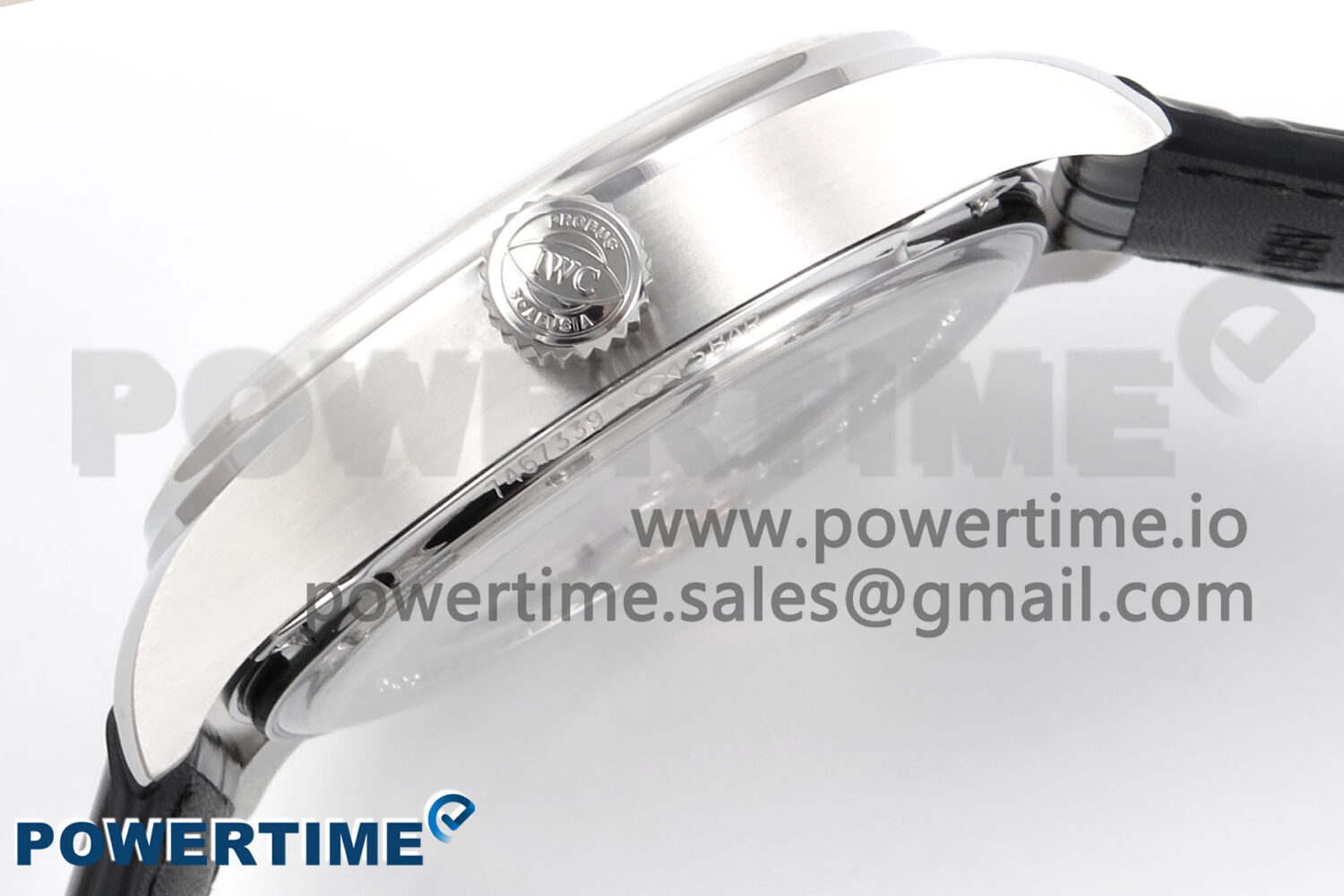 Portugieser Automatic 42mm SS APSF 1:1 Best Edition White/RG Dial on Black Leather Strap A52011 - Image 6