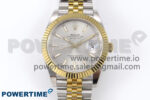 DateJust 41 126333 EWEF 1:1 Best Edition Silver Stick Dial on SS/YG Jubilee Bracelet A3235