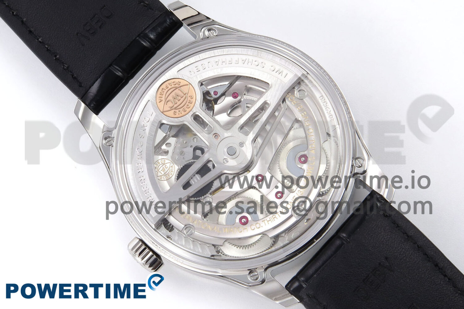 Portugieser Automatic 42mm SS APSF 1:1 Best Edition White/RG Dial on Black Leather Strap A52011 - Image 9