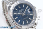 DateJust 41 126334 QF 1:1 Best Edition 904L Steel Blue Textured Stick Dial on SS Jubilee Bracelet VR3235 - Image 2