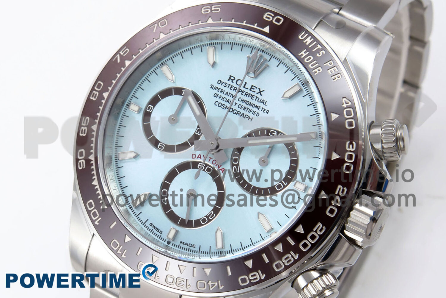 Daytona 126506 Clean 1:1 Best Edition 904L Steel Ice Blue Dial Lume Markers on SS Braclet SH4131 - Image 3