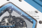 RM055 White Ceramic T+F 1:1 Best Edition Blue Skeleton Dial on Blue Rubber Strap RMUL2 Super Clone - Image 4
