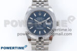 DateJust 41 126334 QF 1:1 Best Edition 904L Steel Blue Textured Stick Dial on SS Jubilee Bracelet VR3235