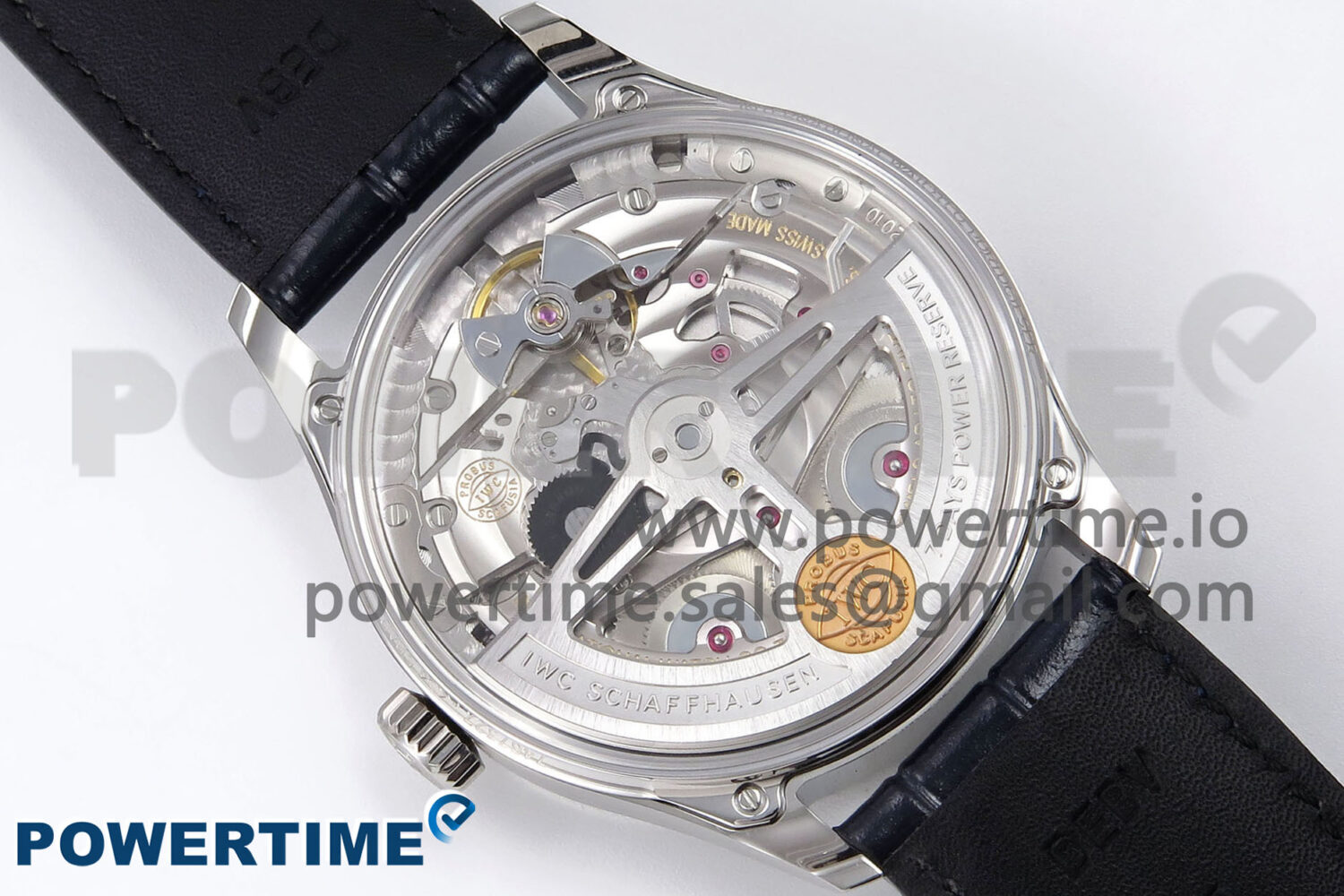 Portugieser Automatic 42mm SS APSF 1:1 Best Edition White Dial Blue Marker on Blue Leather Strap A52010 - Image 8