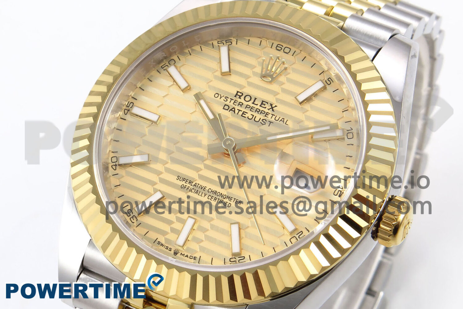 DateJust 41 126333 EWEF 1:1 Best Edition YG Texuted Dial on SS/YG Jubilee Bracelet A3235 - Image 3