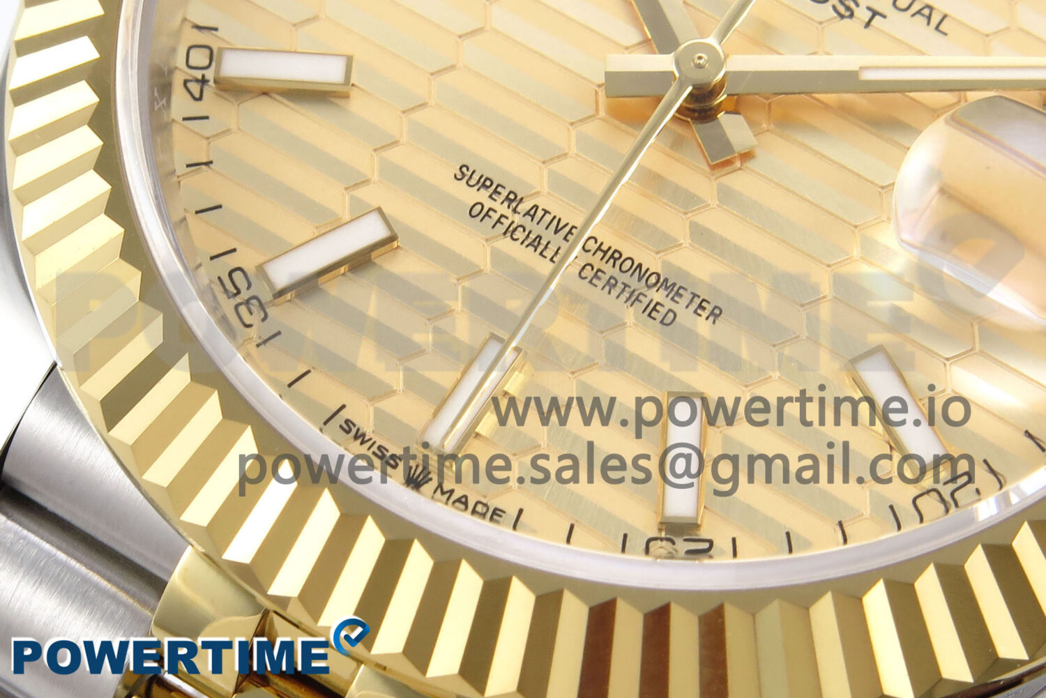 DateJust 41 126333 EWEF 1:1 Best Edition YG Texuted Dial on SS/YG Jubilee Bracelet A3235 - Image 5