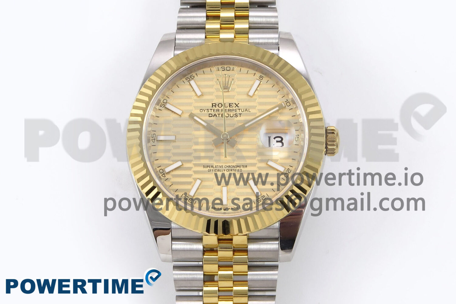 DateJust 41 126333 EWEF 1:1 Best Edition YG Texuted Dial on SS/YG Jubilee Bracelet A3235 - Image 1