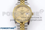 DateJust 41 126333 EWEF 1:1 Best Edition YG Texuted Dial on SS/YG Jubilee Bracelet A3235