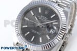 DateJust 41 126334 QF 1:1 Best Edition 904L Steel Gray Stick Dial on SS Jubilee Bracelet VR3235 - Image 3