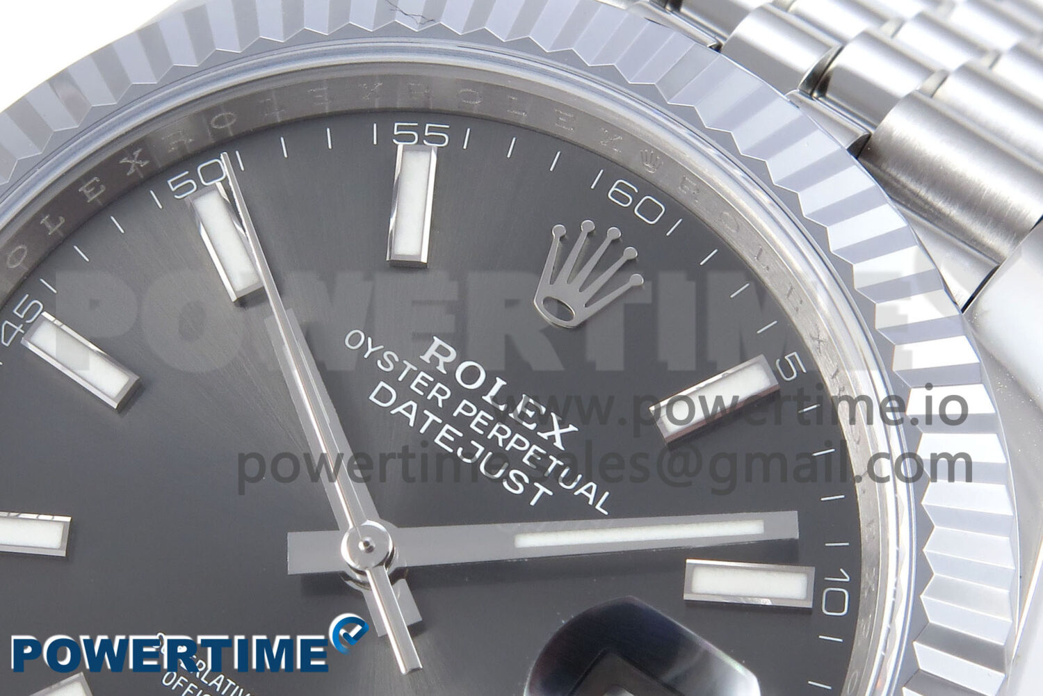 DateJust 41 126334 QF 1:1 Best Edition 904L Steel Gray Stick Dial on SS Jubilee Bracelet VR3235 - Image 4