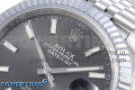 DateJust 41 126334 QF 1:1 Best Edition 904L Steel Gray Stick Dial on SS Jubilee Bracelet VR3235 - Image 4