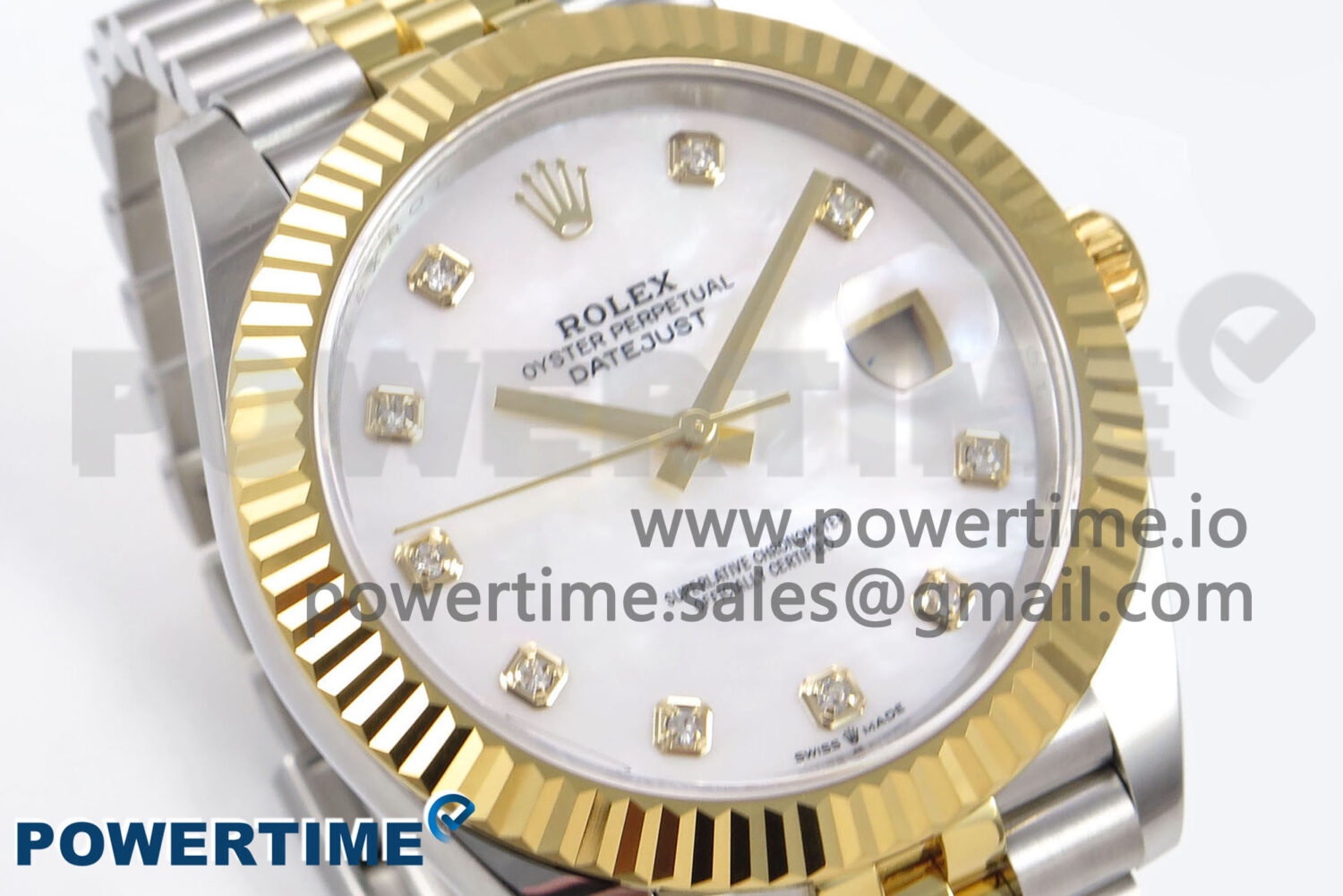 DateJust 41 126333 EWEF 1:1 Best Edition White MOP Dial on SS/YG Jubilee Bracelet A3235 - Image 2