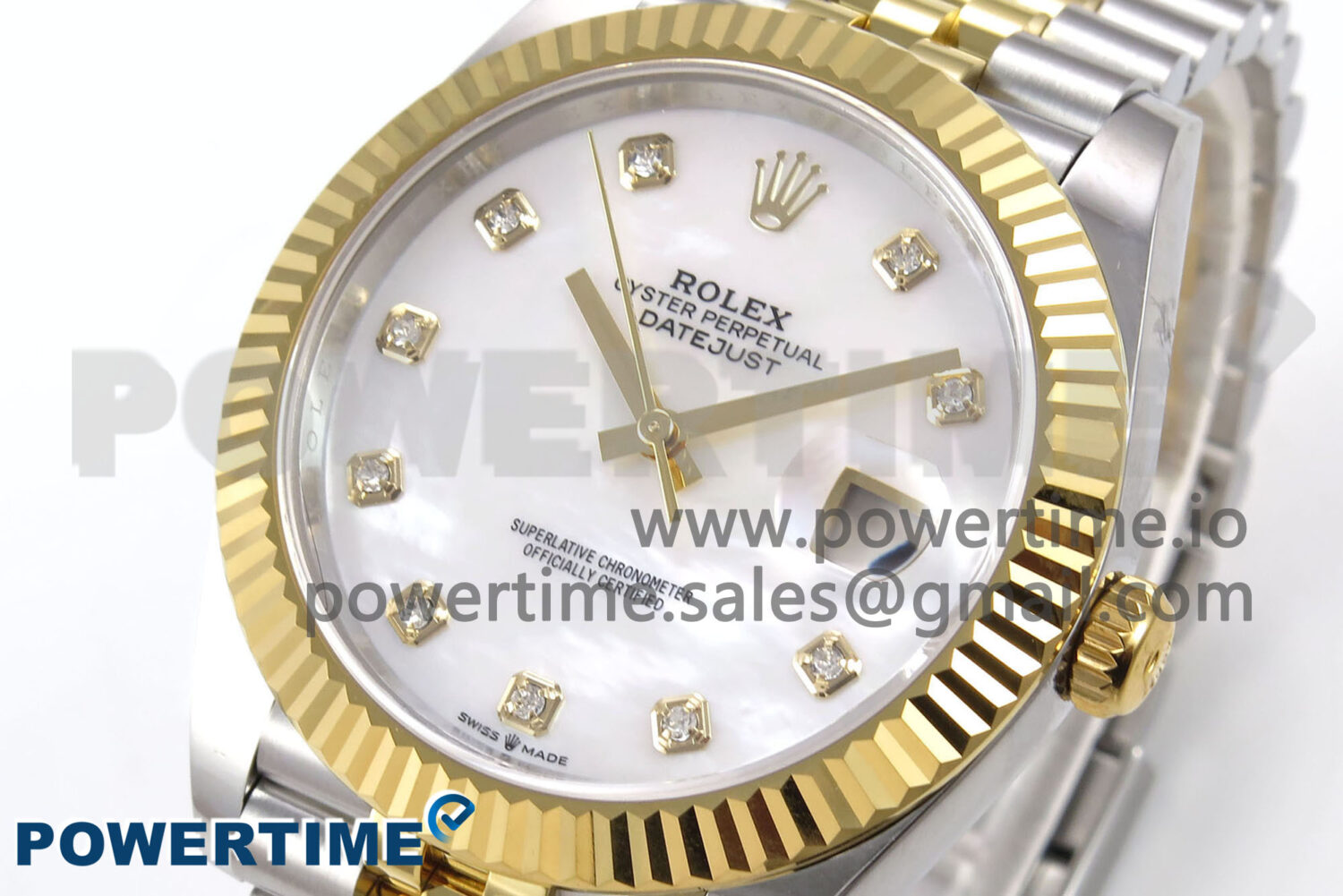 DateJust 41 126333 EWEF 1:1 Best Edition White MOP Dial on SS/YG Jubilee Bracelet A3235 - Image 3