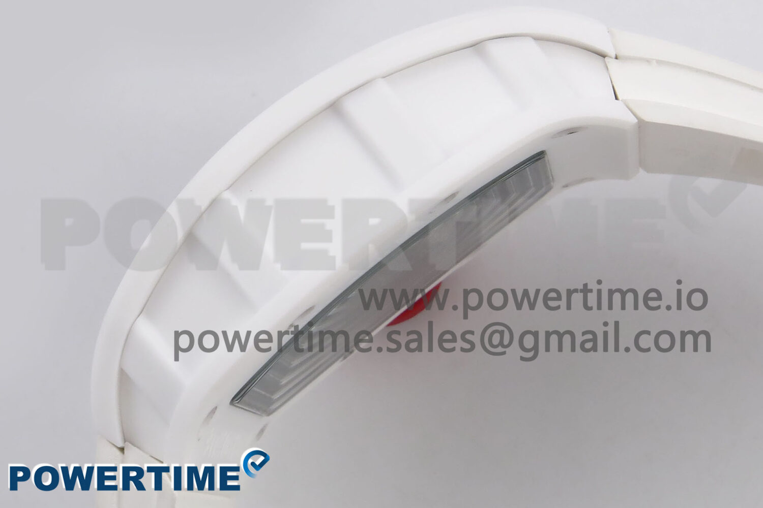 RM055 White Ceramic T+F 1:1 Best Edition Red Skeleton Dial on White Rubber Strap RMUL2 Super Clone - Image 7