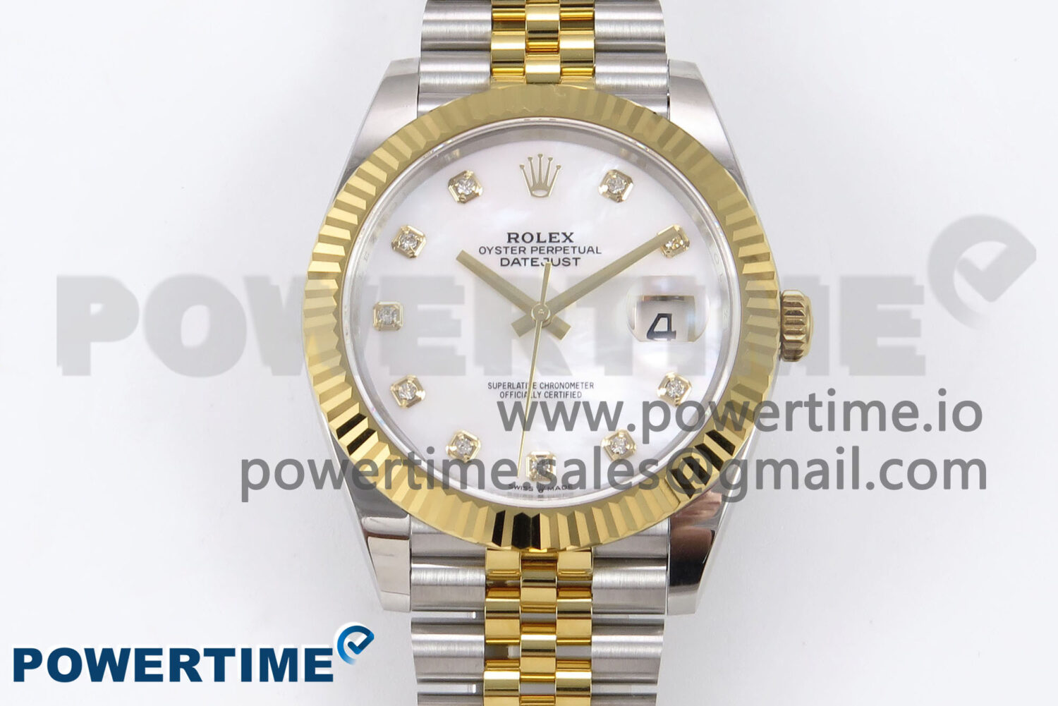 DateJust 41 126333 EWEF 1:1 Best Edition White MOP Dial on SS/YG Jubilee Bracelet A3235 - Image 1