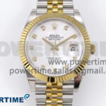 DateJust 41 126333 EWEF 1:1 Best Edition White MOP Dial on SS/YG Jubilee Bracelet A3235