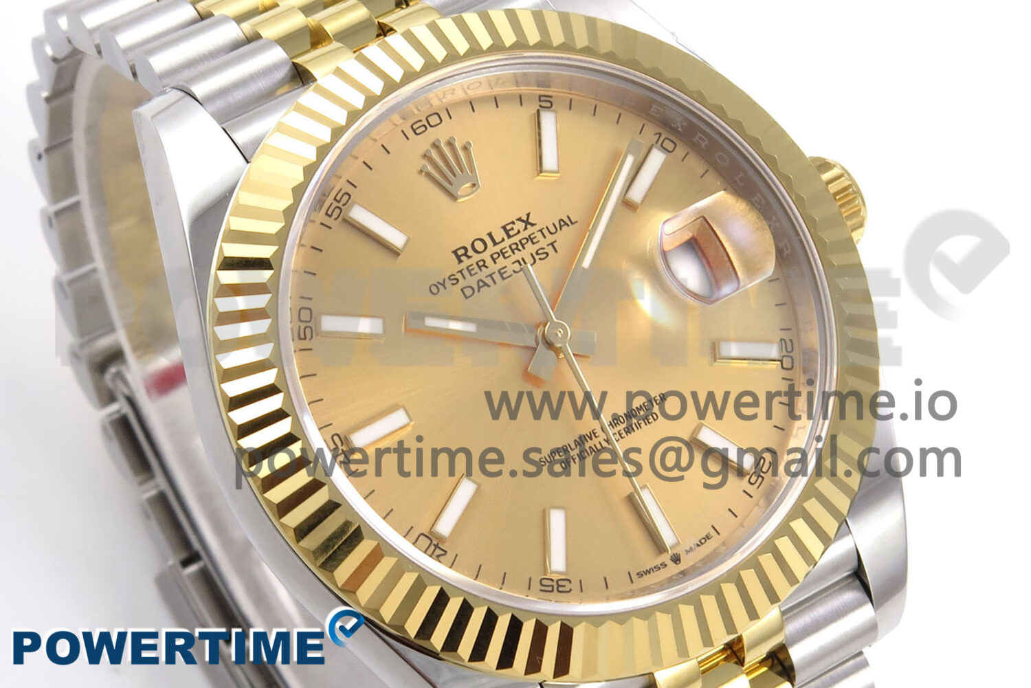 DateJust 41 126333 EWEF 1:1 Best Edition YG Stick Dial on SS/YG Jubilee Bracelet A3235 - Image 2