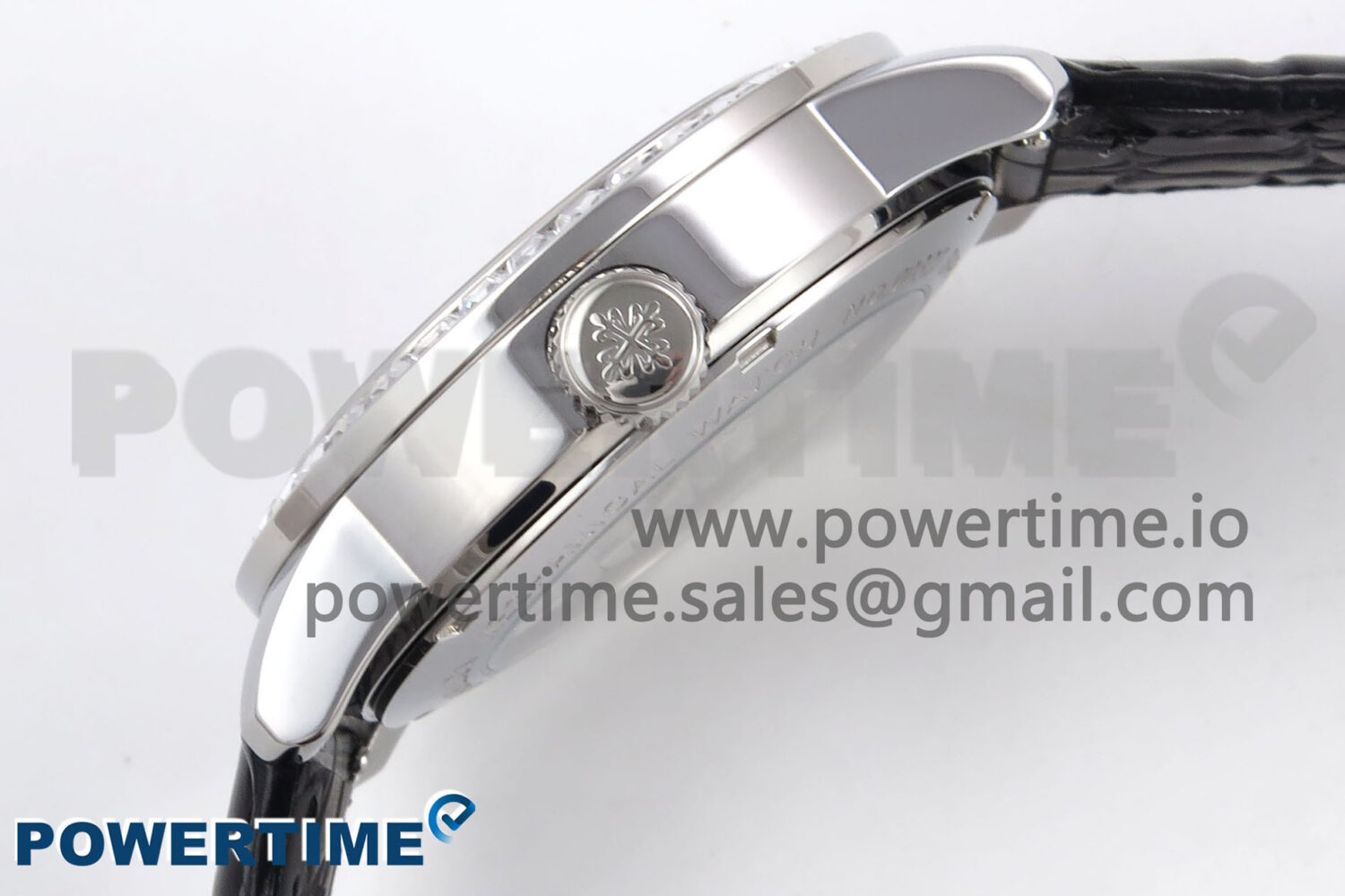 PP Tourbillon SS Diamonds Bezel RMSF Edition White Dial on Black Leather Strap - Image 7
