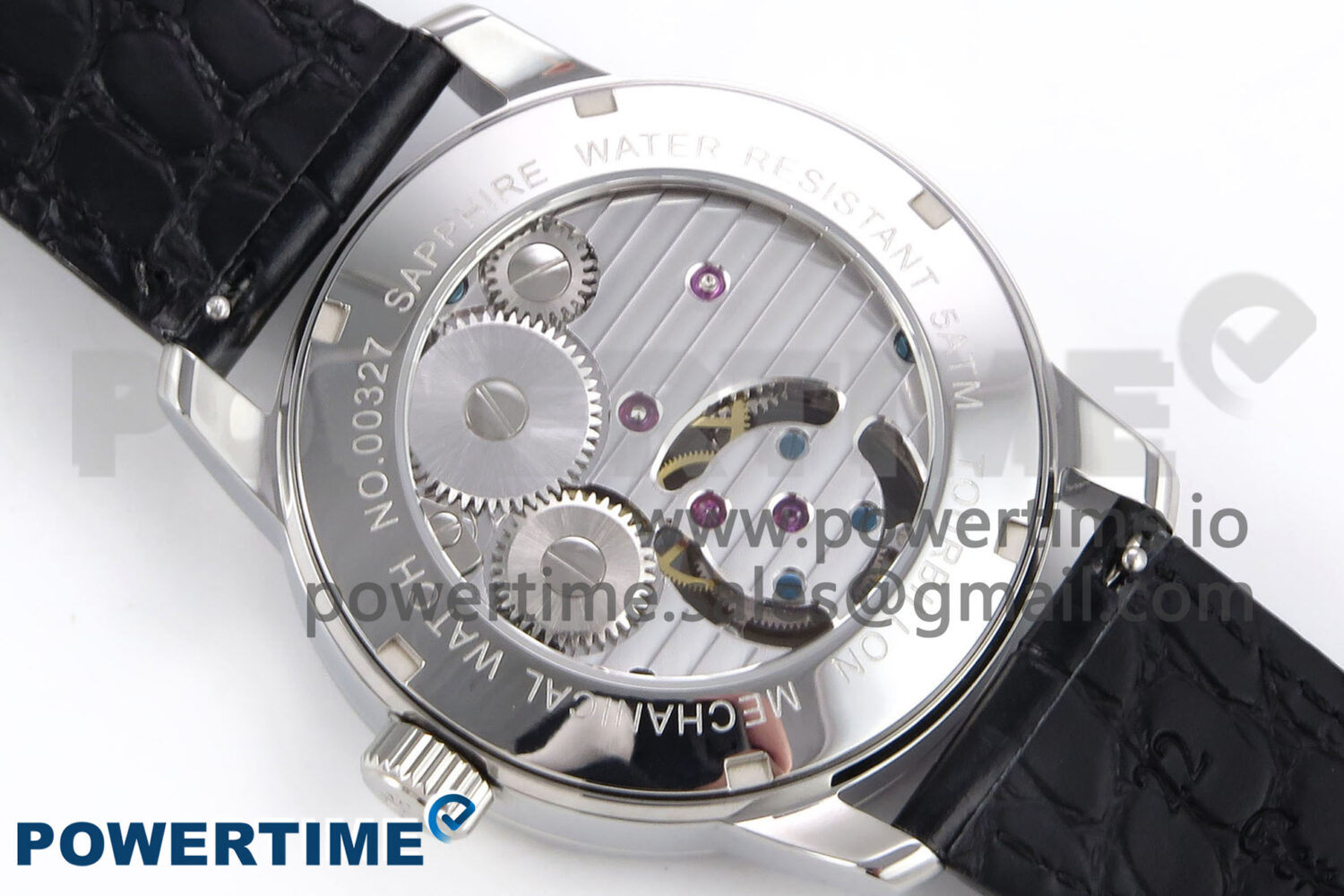 PP Tourbillon SS Diamonds Bezel RMSF Edition White Dial on Black Leather Strap - Image 8