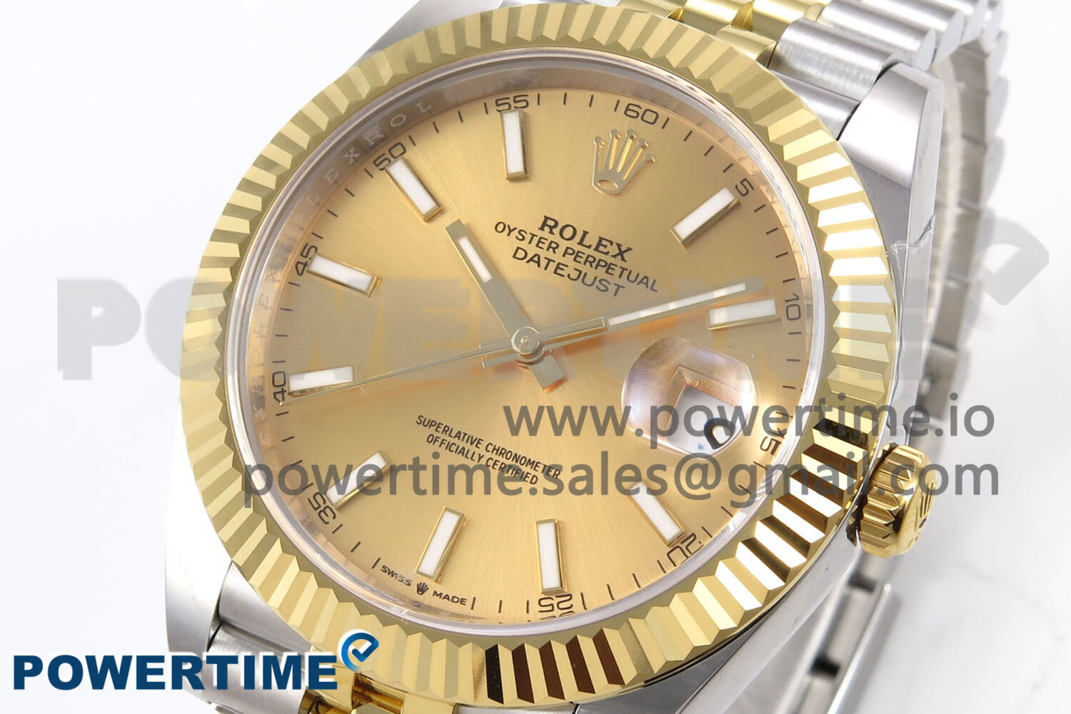 DateJust 41 126333 EWEF 1:1 Best Edition YG Stick Dial on SS/YG Jubilee Bracelet A3235 - Image 3
