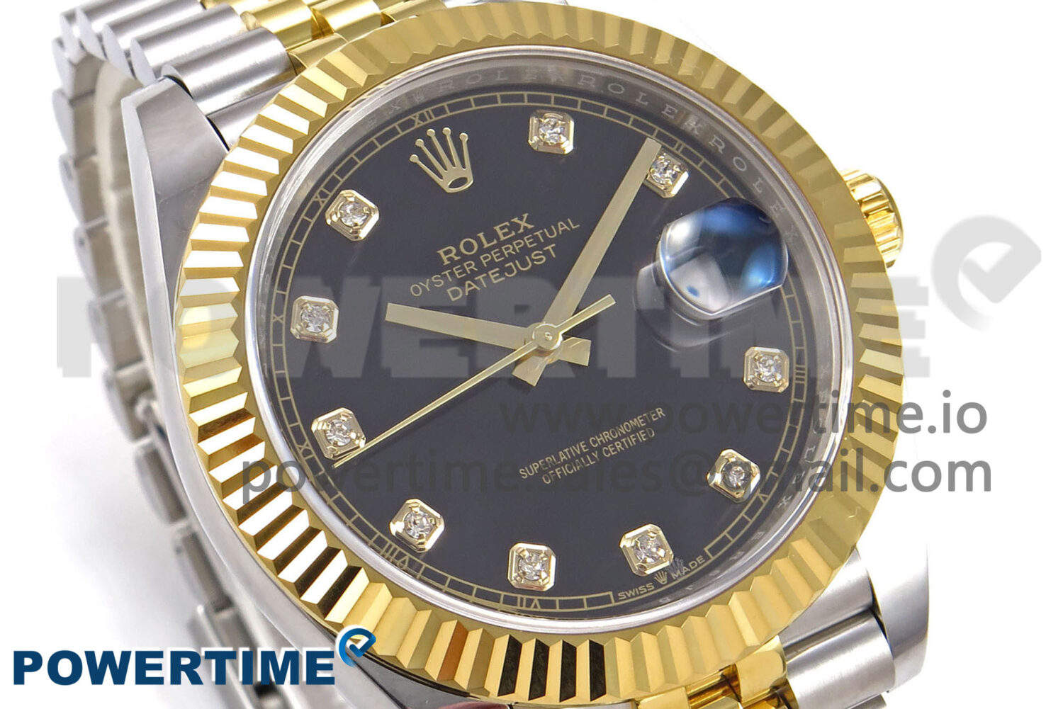 DateJust 41 126333 EWEF 1:1 Best Edition Black Diamonds Dial on SS/YG Jubilee Bracelet A3235 - Image 2