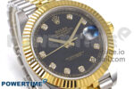 DateJust 41 126333 EWEF 1:1 Best Edition Black Diamonds Dial on SS/YG Jubilee Bracelet A3235 - Image 2