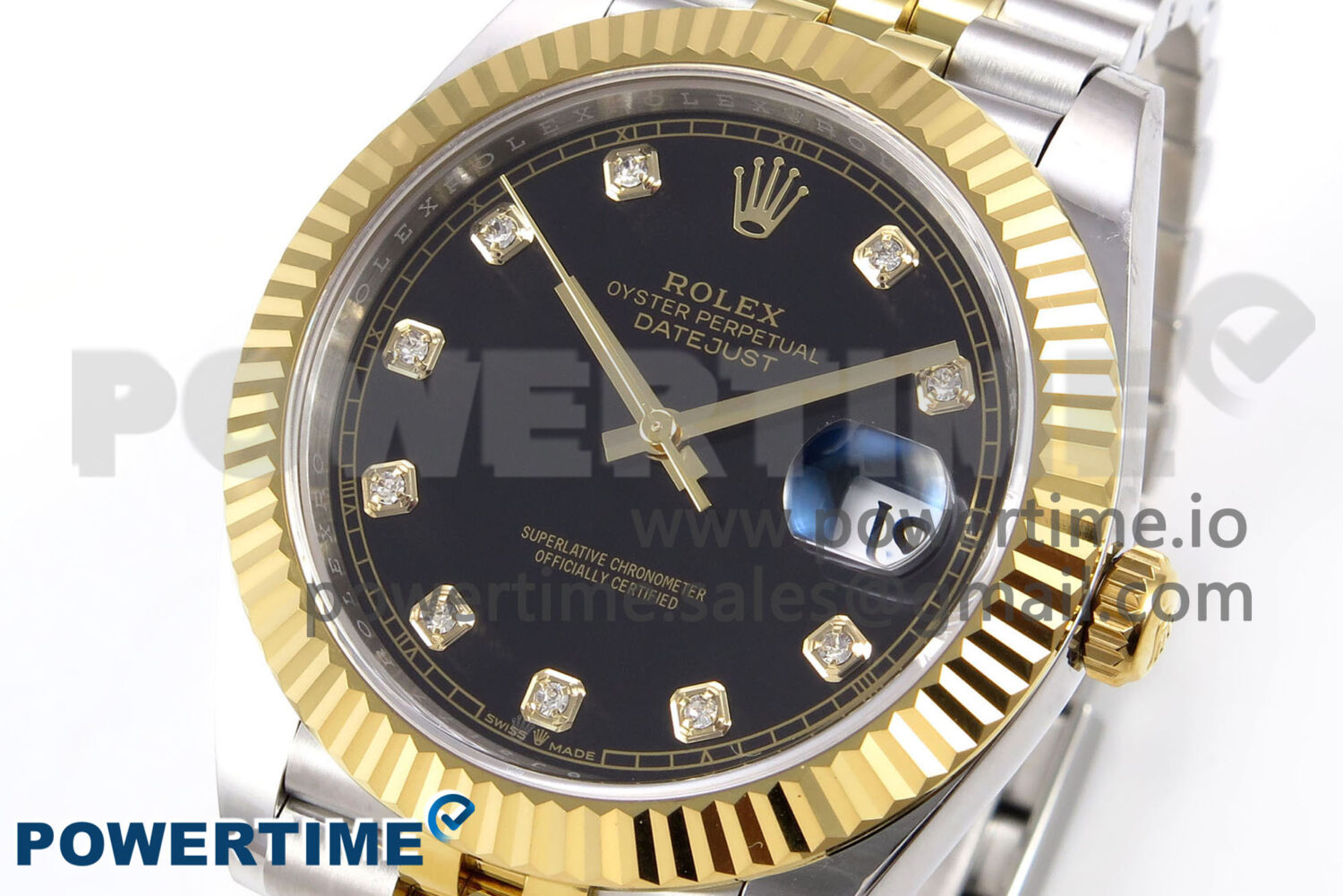 DateJust 41 126333 EWEF 1:1 Best Edition Black Diamonds Dial on SS/YG Jubilee Bracelet A3235 - Image 3