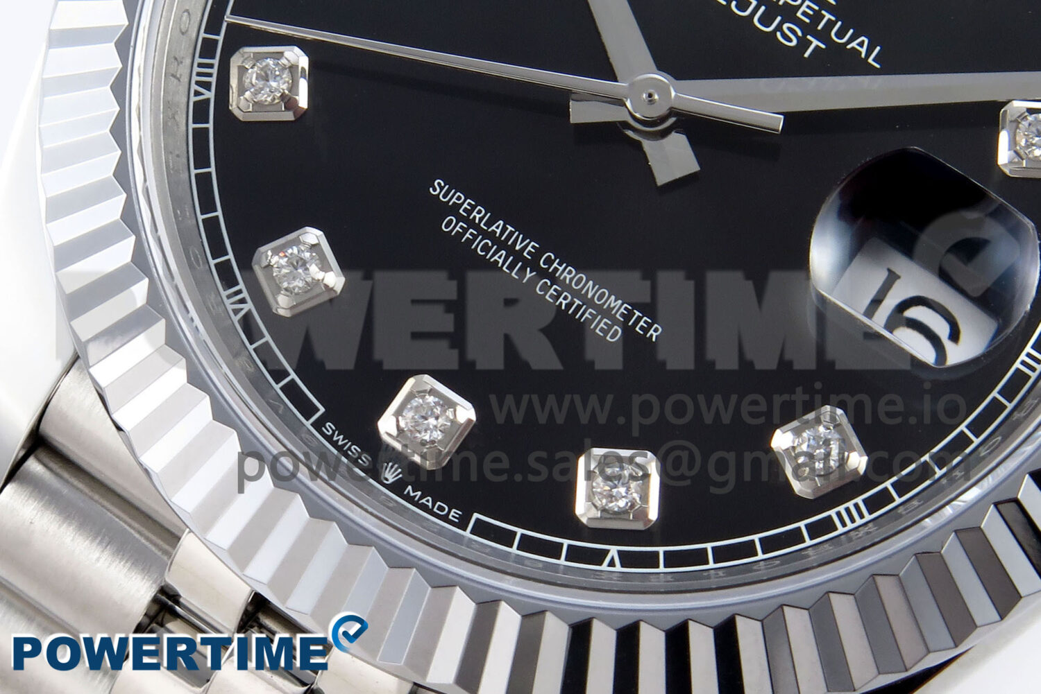 DateJust 41 126334 QF 1:1 Best Edition 904L Steel Black Diamonds Dial on SS Jubilee Bracelet VR3235 - Image 5
