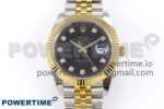 DateJust 41 126333 EWEF 1:1 Best Edition Black Diamonds Dial on SS/YG Jubilee Bracelet A3235