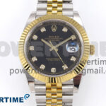 DateJust 41 126333 EWEF 1:1 Best Edition Black Diamonds Dial on SS/YG Jubilee Bracelet A3235