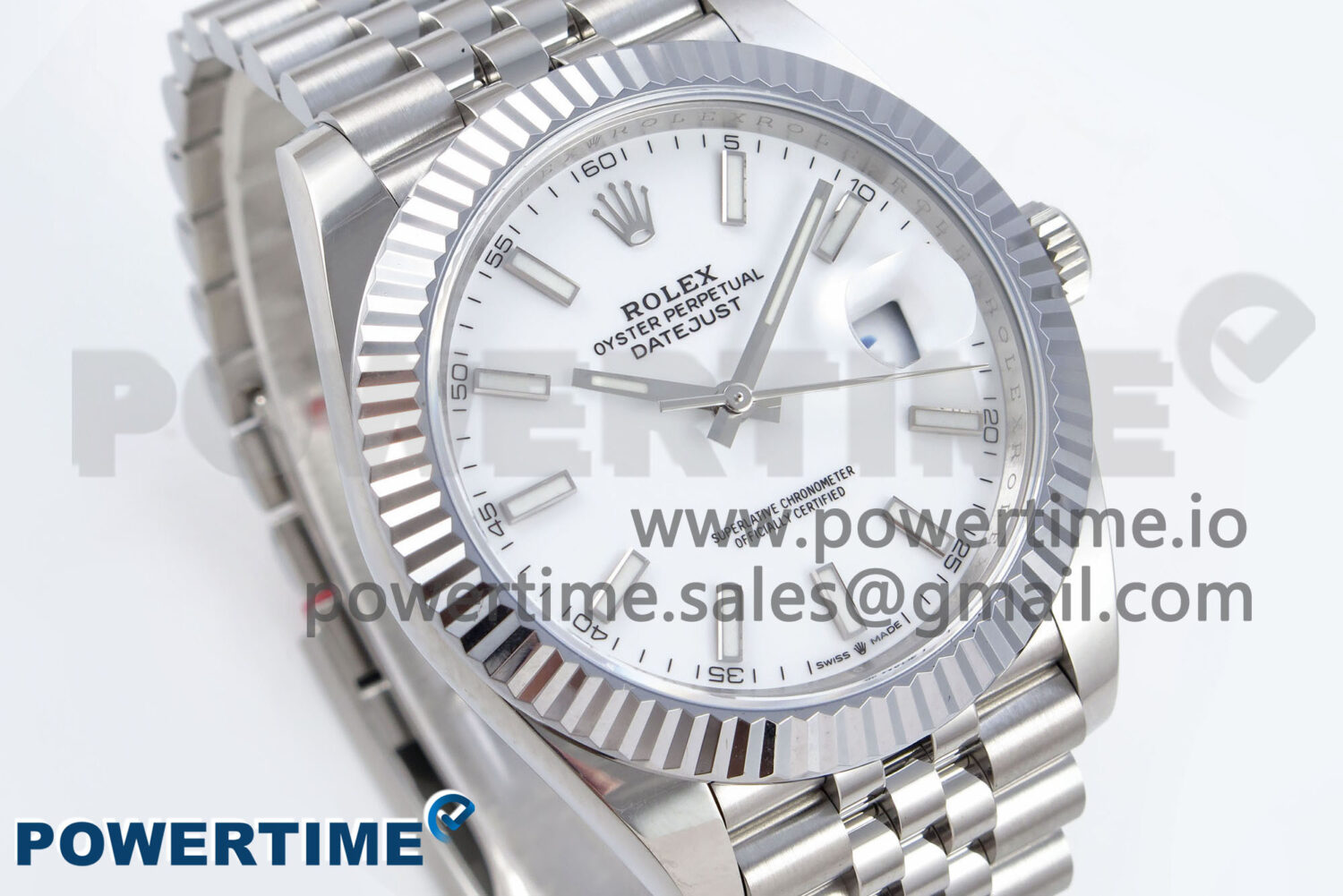 DateJust 41 126334 QF 1:1 Best Edition 904L Steel White Stick Dial on SS Jubilee Bracelet VR3235 - Image 2