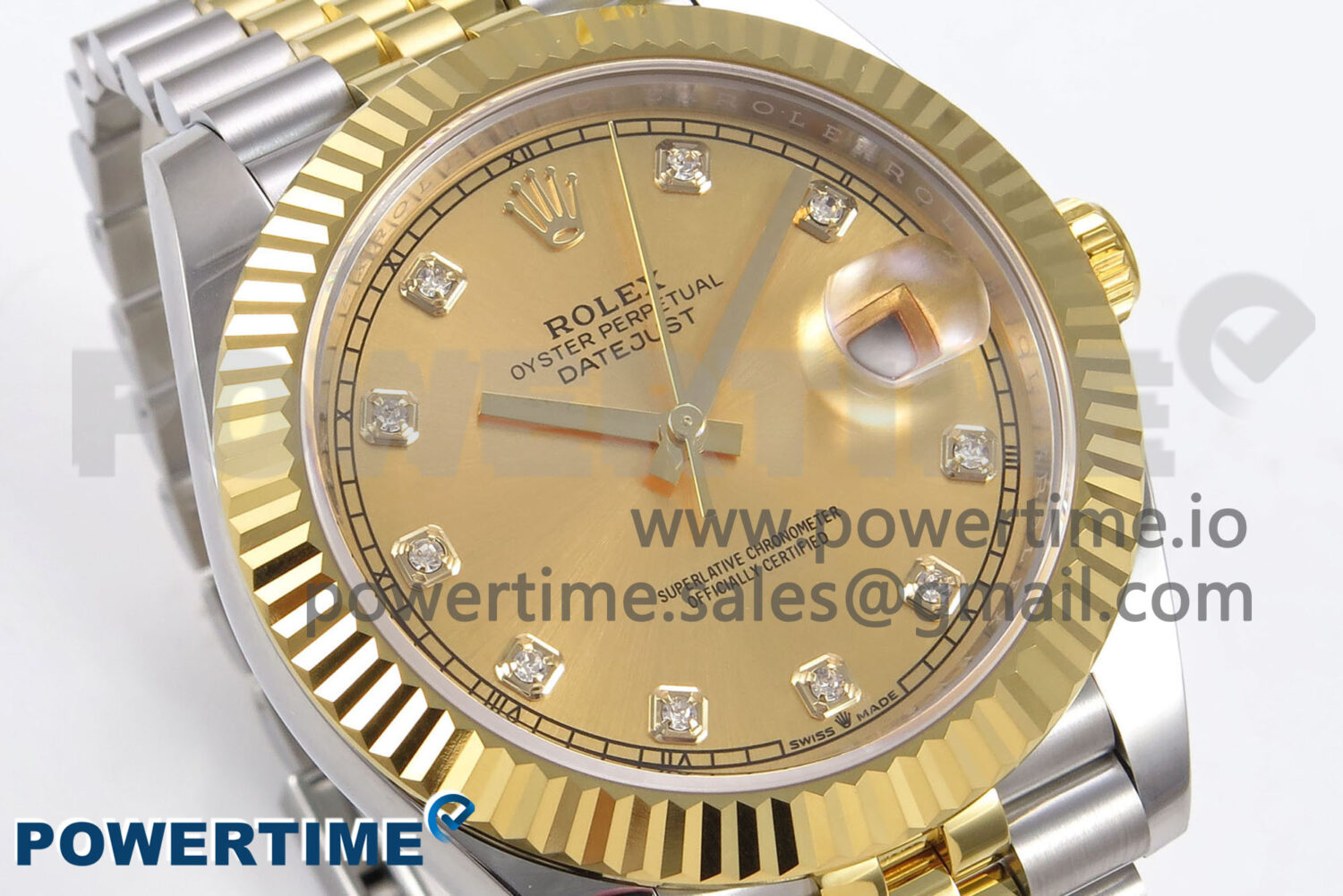 DateJust 41 126333 EWEF 1:1 Best Edition YG Diamonds Dial on SS/YG Jubilee Bracelet A3235 - Image 2