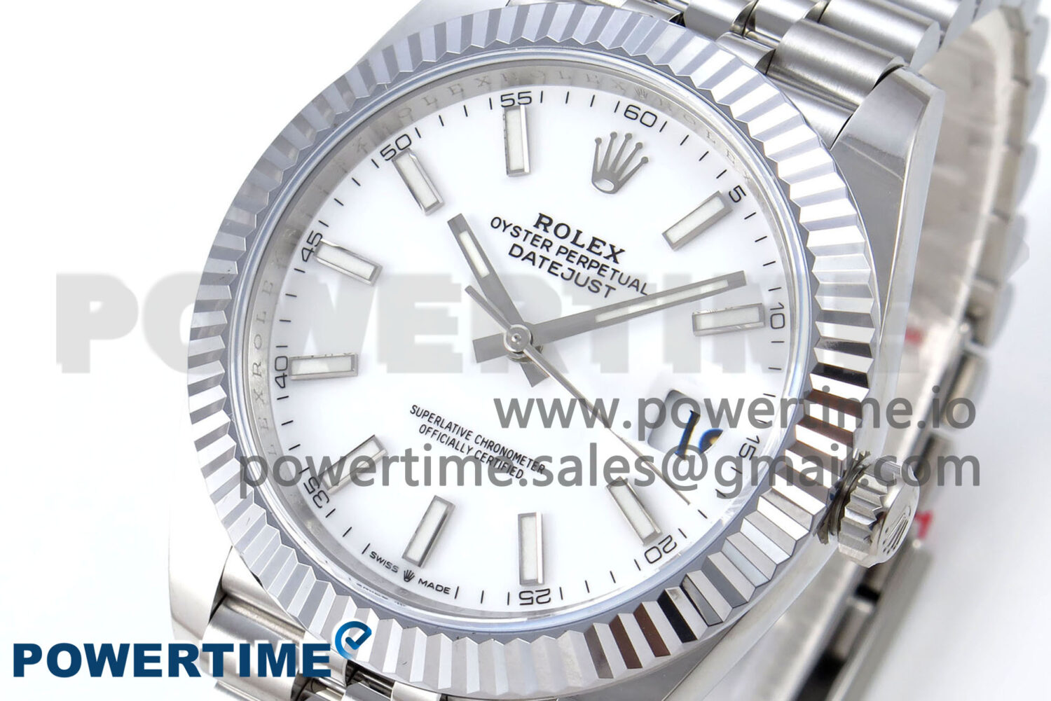 DateJust 41 126334 QF 1:1 Best Edition 904L Steel White Stick Dial on SS Jubilee Bracelet VR3235 - Image 3